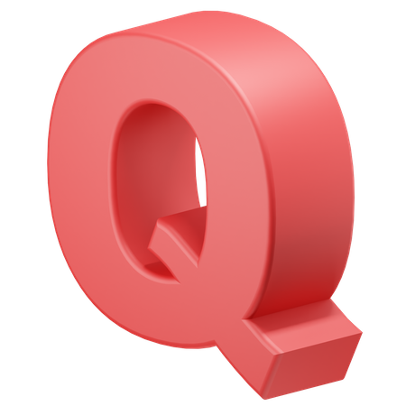 Q Alphabet 3D Icon
