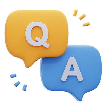 Q and a  3D Icon