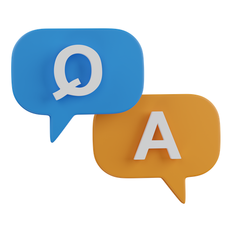 Q and a  3D Icon