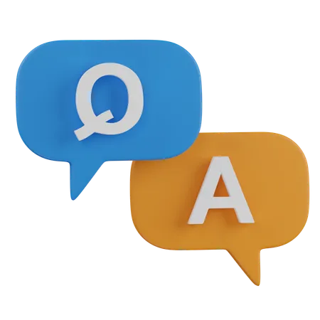 Q and a  3D Icon