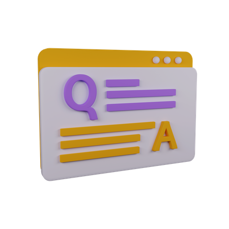 Q and A  3D Icon