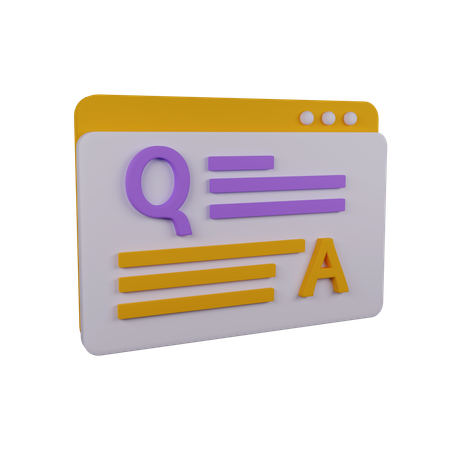 Q and A  3D Icon