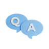 q and a 3d logo