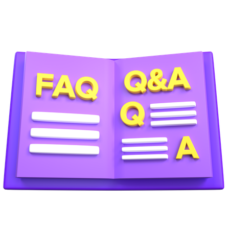 Q And A Book  3D Icon
