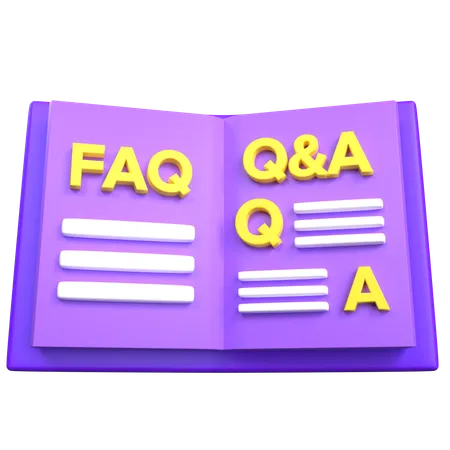 Q And A Book  3D Icon