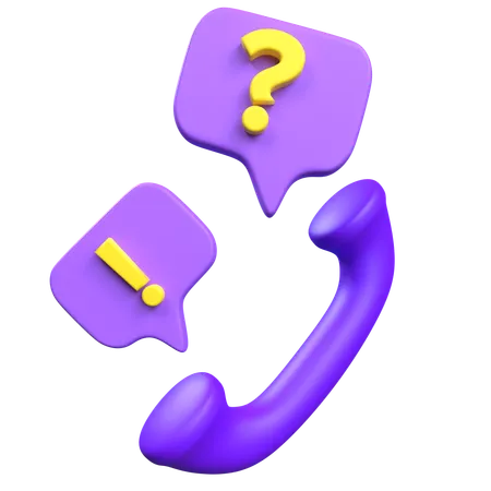 Q And A Call  3D Icon
