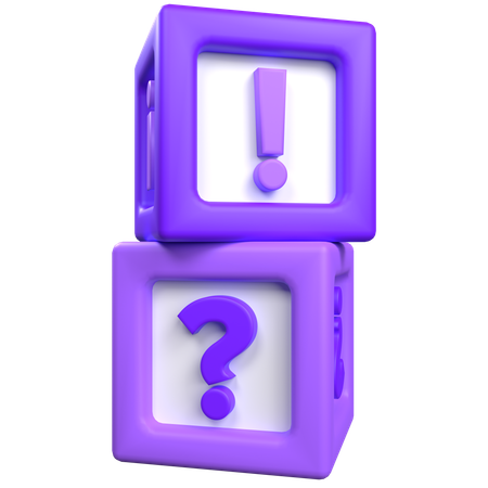 Q And A Cube  3D Icon