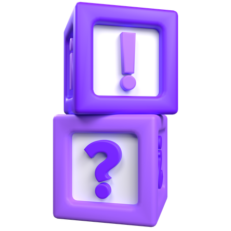 Q And A Cube  3D Icon