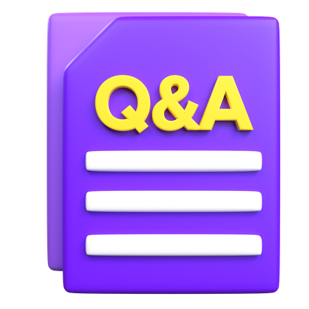 Q And A Letter  3D Icon