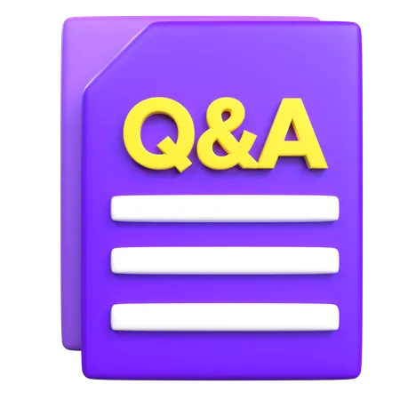 Q And A Letter  3D Icon