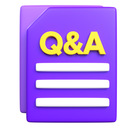 Q And A Letter  3D Icon