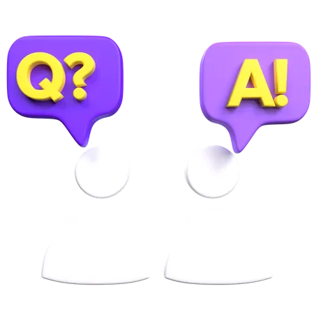 Q And A User  3D Icon