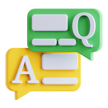 Q And Q 3D Icon