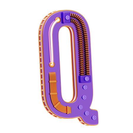 Buchstabe Q  3D Icon