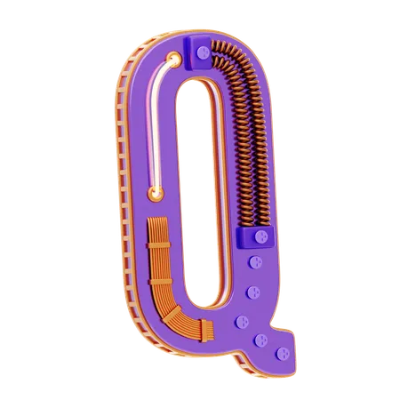 Buchstabe Q  3D Icon