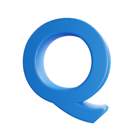 Buchstabe Q  3D Icon