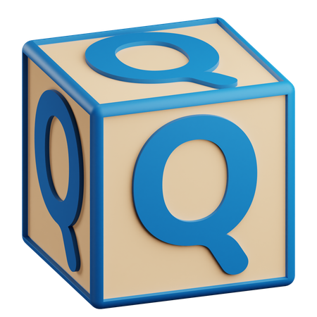 Buchstabe Q  3D Icon