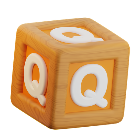 Q Cube Block  3D Icon