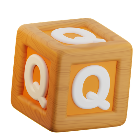 Q Cube Block  3D Icon