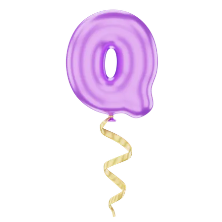 Q Latter Balloon  3D Icon