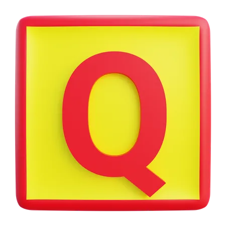 Q Letter  3D Icon