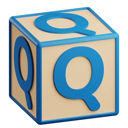 3 D Q Letter Illustration 3D Icon