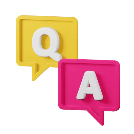 Q&A  3D Icon
