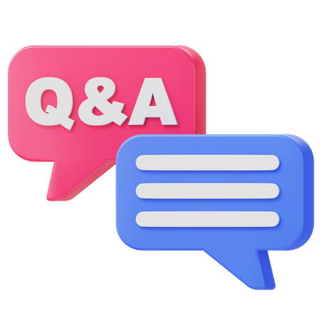 Q&A  3D Icon