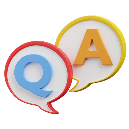 Q&A  3D Icon