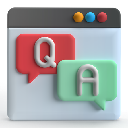 QA  3D Icon