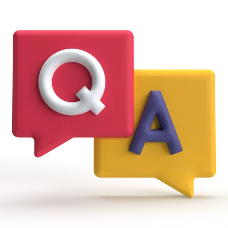 QA  3D Icon