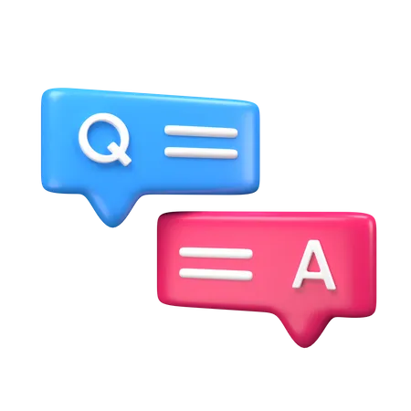 Q&A  3D Icon