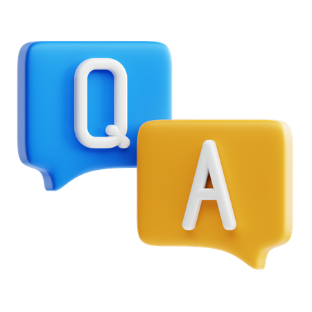 QA 세션  3D Icon