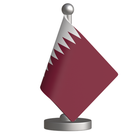 Bandeira de mesa do qatar  3D Icon