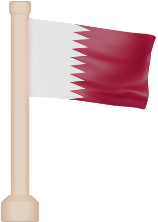 Qatar Flag  3D Icon