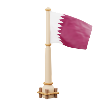 Qatar Flag 3D Icon
