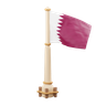 qatar flag 3d