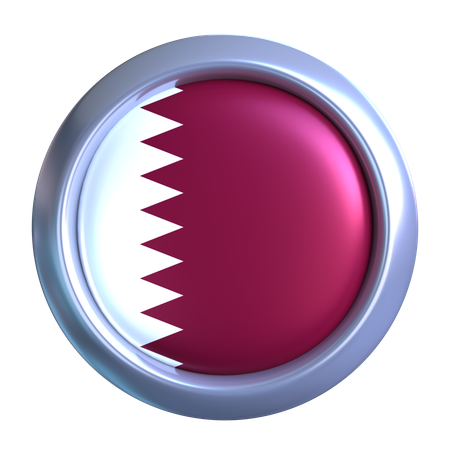 Qatar Flag Emblem  3D Icon