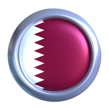 Qatar Flag Emblem  3D Icon