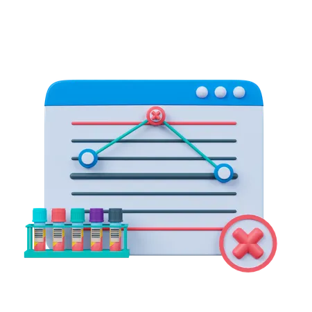 Out Of Range Medical Laboratory QC Chart 3 D Icon 3D Icon
