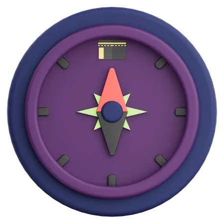 Celebração do Ramadã Qibla Compass  3D Icon