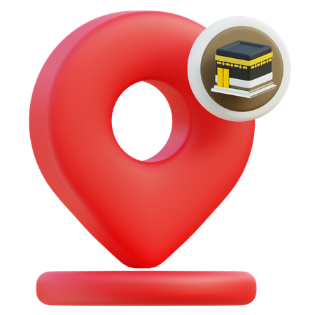 Qibla Location Marker  3D Icon