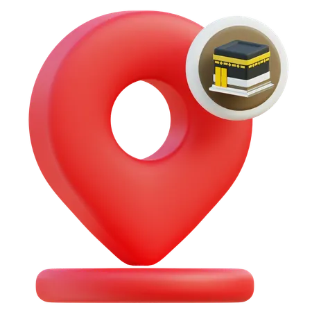 Qibla Location Marker  3D Icon