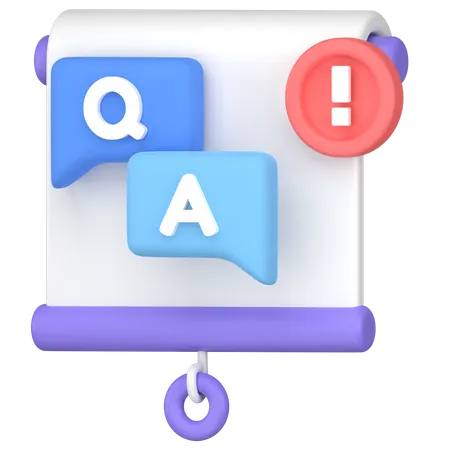Question And Answer Session 3D Icon