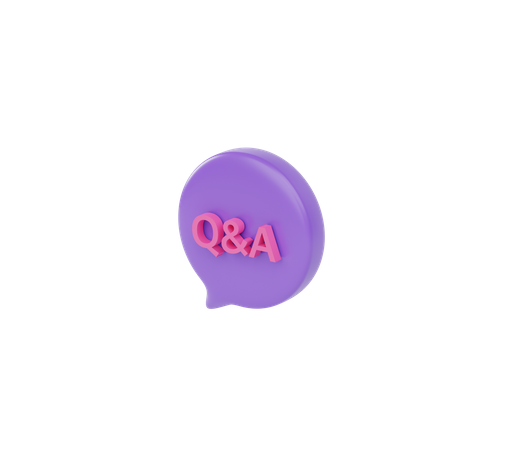 Bolha de mensagem qna  3D Icon