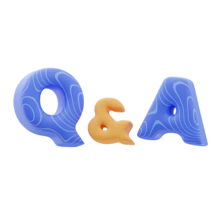 Qna Typhography 3D Icon