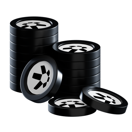 Qnt Coin Stacks  3D Icon