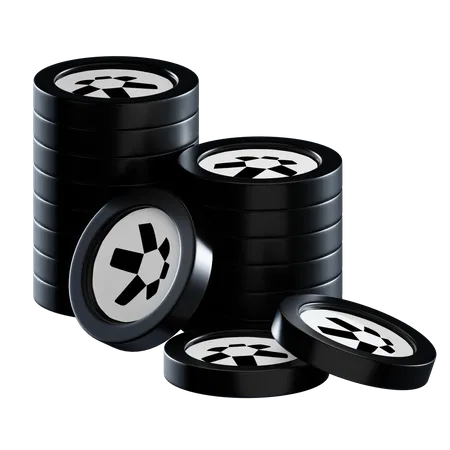 Qnt Coin Stacks  3D Icon