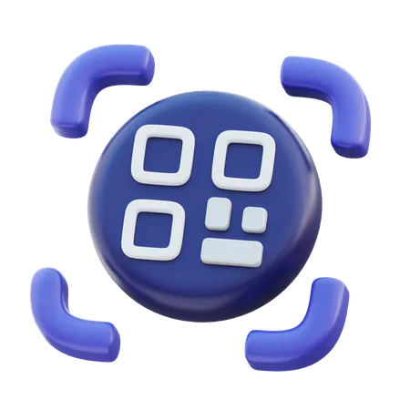 QR  3D Icon