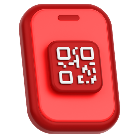 QR 코드를 스캔  3D Icon